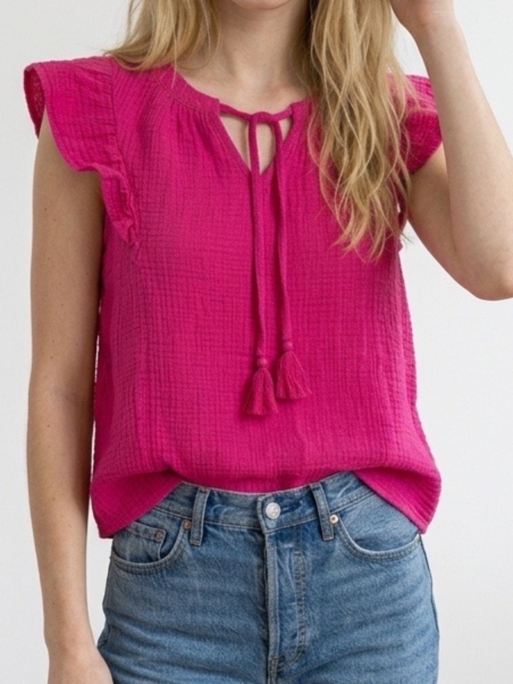 Hot Pink Sleeveless Top by Andree by Unit
